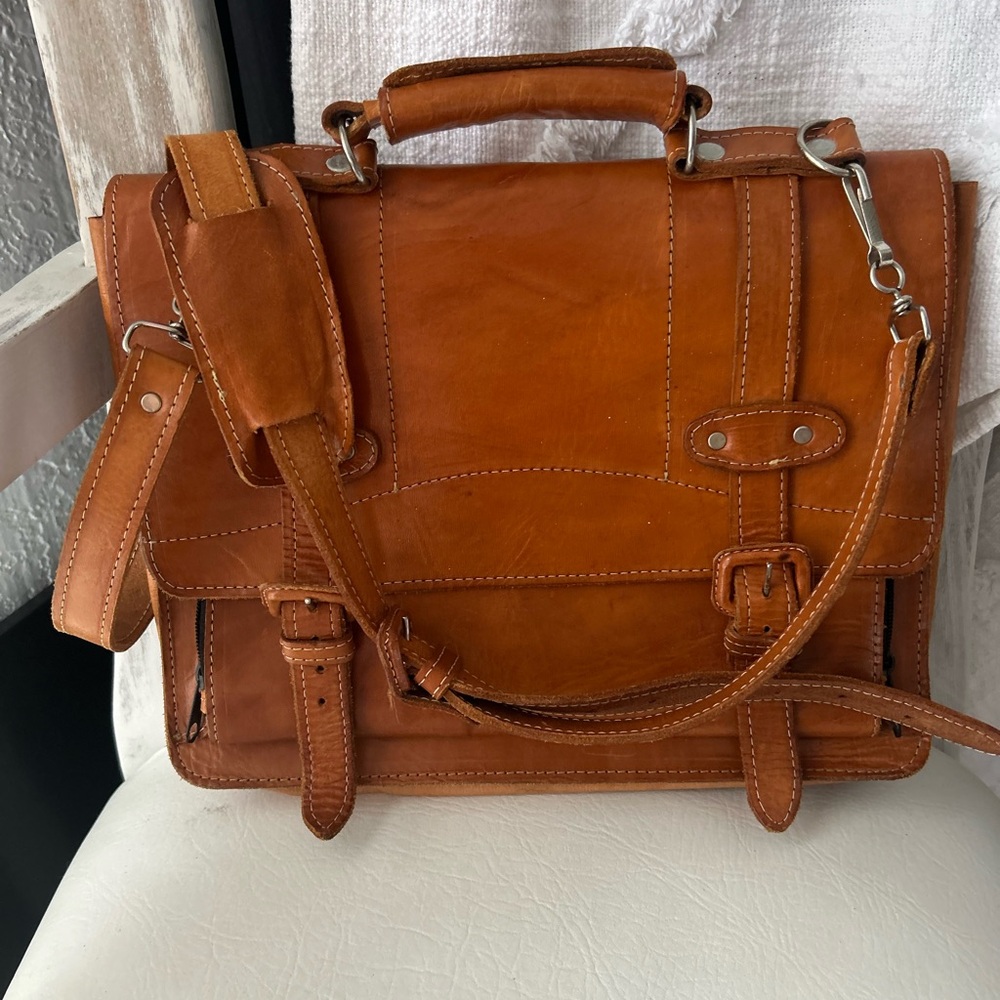 Tan Leather vintage Bag